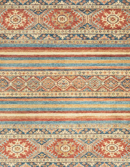 Abstract Gold Brown Modern Rug, abs2446