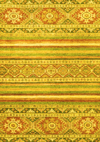 Abstract Yellow Modern Rug, abs2446yw