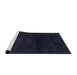 Sideview of Machine Washable Abstract Night Blue Rug, wshabs2447