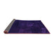 Sideview of Abstract Purple Modern Rug, abs2447pur