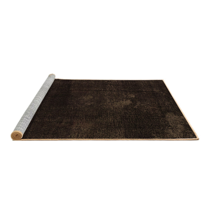 Sideview of Machine Washable Abstract Brown Modern Rug, wshabs2447brn