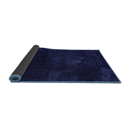 Sideview of Abstract Blue Modern Rug, abs2447blu