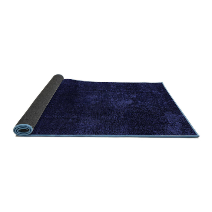 Sideview of Abstract Blue Modern Rug, abs2447blu