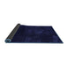 Sideview of Abstract Blue Modern Rug, abs2447blu