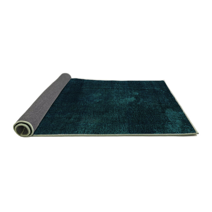 Sideview of Abstract Turquoise Modern Rug, abs2447turq