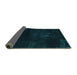 Sideview of Abstract Turquoise Modern Rug, abs2447turq