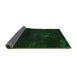 Sideview of Abstract Green Modern Rug, abs2447grn