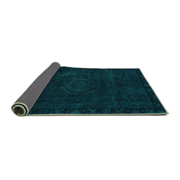 Sideview of Persian Turquoise Bohemian Rug, abs2448turq