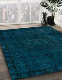 Abstract Teal Green Persian Rug, abs2448