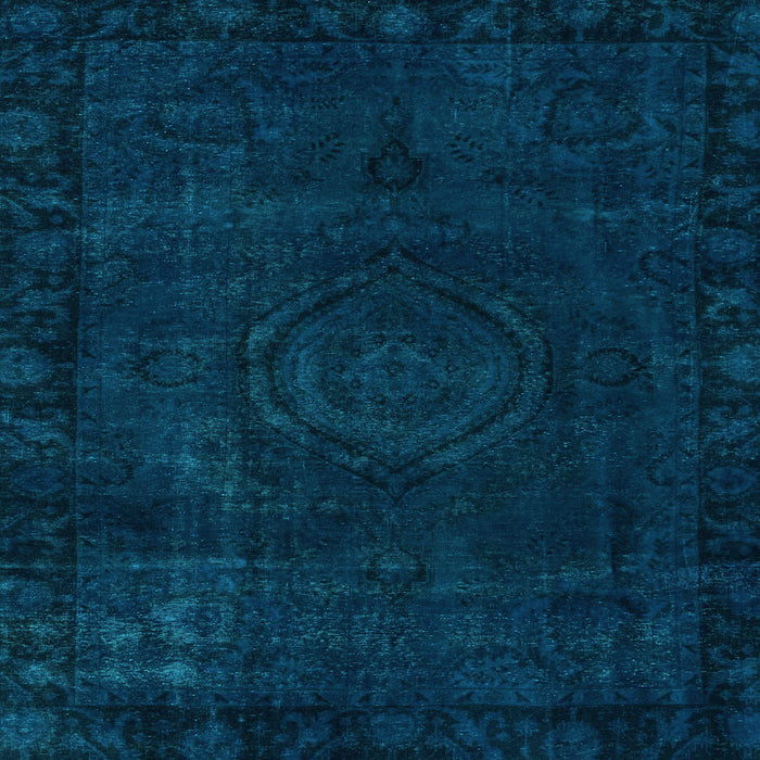 Square Machine Washable Persian Light Blue Bohemian Rug, wshabs2448lblu