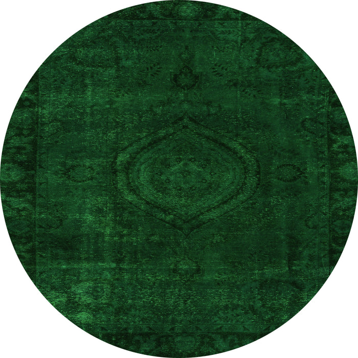 Round Persian Green Bohemian Rug, abs2448grn