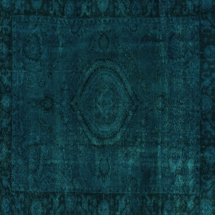 Square Persian Turquoise Bohemian Rug, abs2448turq