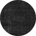 Round Persian Gray Bohemian Rug, abs2448gry