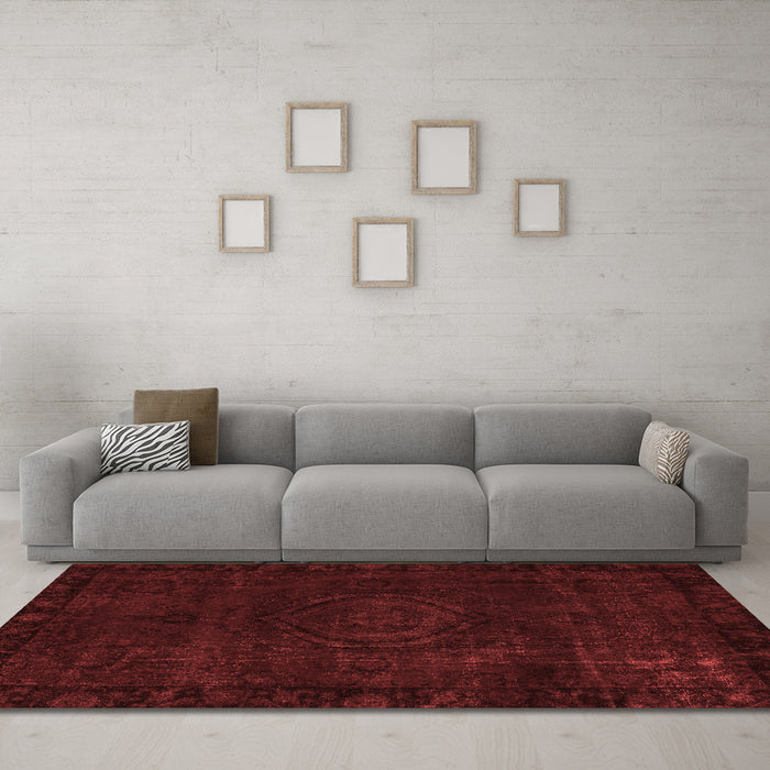 Bohemian Red Washable Rugs