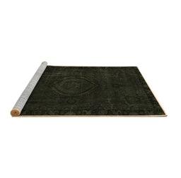 Sideview of Machine Washable Persian Brown Bohemian Rug, wshabs2448brn