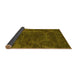 Sideview of Abstract Yellow Modern Rug, abs2449yw