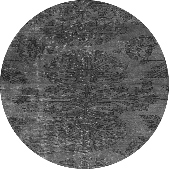 Round Abstract Gray Modern Rug, abs2449gry