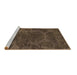 Sideview of Machine Washable Abstract Brown Modern Rug, wshabs2449brn