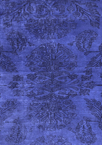 Abstract Blue Modern Rug, abs2449blu