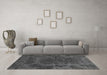 Machine Washable Abstract Gray Modern Rug in a Living Room,, wshabs2449gry