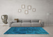 Machine Washable Abstract Light Blue Modern Rug in a Living Room, wshabs2449lblu