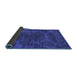 Sideview of Abstract Blue Modern Rug, abs2449blu