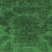 Square Abstract Emerald Green Modern Rug, abs2449emgrn