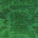 Square Abstract Green Modern Rug, abs2449grn