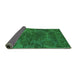 Sideview of Abstract Green Modern Rug, abs2449grn