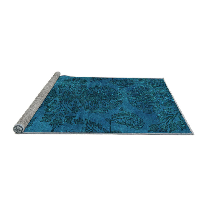 Sideview of Machine Washable Abstract Light Blue Modern Rug, wshabs2449lblu