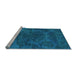 Sideview of Machine Washable Abstract Light Blue Modern Rug, wshabs2449lblu