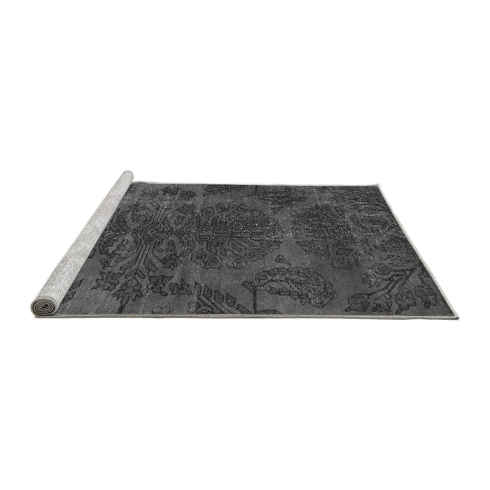 Sideview of Machine Washable Abstract Gray Modern Rug, wshabs2449gry