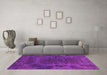 Machine Washable Abstract Pink Modern Rug in a Living Room, wshabs2449pnk