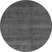 Round Abstract Gray Modern Rug, abs244gry