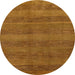 Round Abstract Sedona Brown Modern Rug, abs244