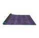 Sideview of Abstract Blue Modern Rug, abs244blu