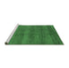 Sideview of Machine Washable Abstract Emerald Green Modern Area Rugs, wshabs244emgrn