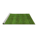 Sideview of Machine Washable Abstract Green Modern Area Rugs, wshabs244grn