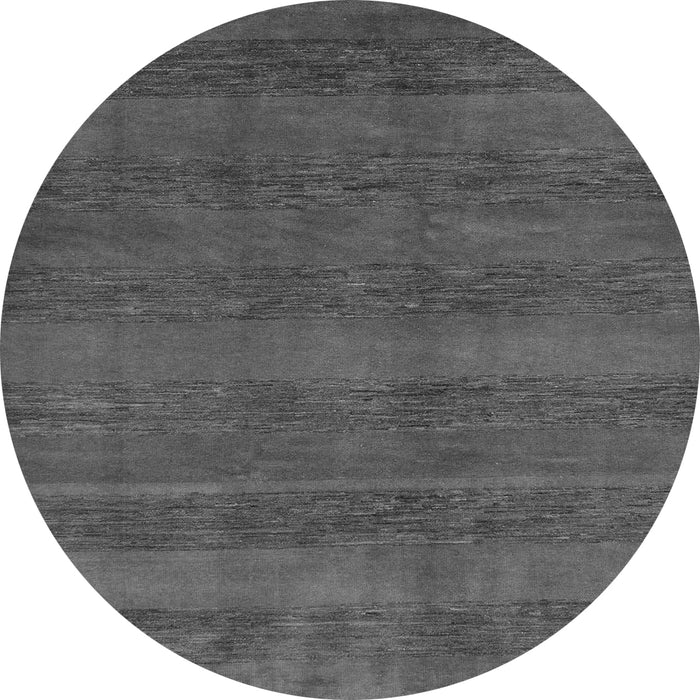 Round Machine Washable Abstract Gray Modern Rug, wshabs244gry
