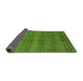 Sideview of Abstract Green Modern Rug, abs244grn