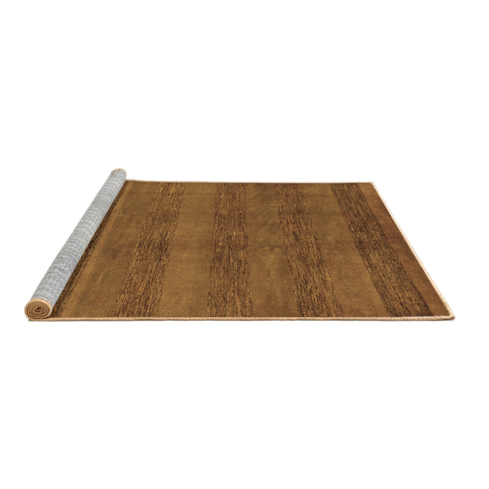 Sideview of Machine Washable Abstract Brown Modern Rug, wshabs244brn