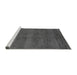 Sideview of Machine Washable Abstract Gray Modern Rug, wshabs244gry