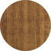 Round Abstract Brown Modern Rug, abs244brn