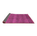 Sideview of Abstract Purple Modern Rug, abs244pur