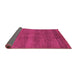 Sideview of Abstract Pink Modern Rug, abs244pnk