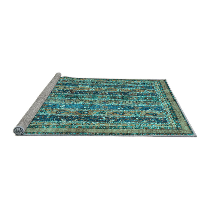 Sideview of Machine Washable Abstract Light Blue Modern Rug, wshabs2450lblu