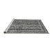 Sideview of Machine Washable Abstract Gray Modern Rug, wshabs2450gry