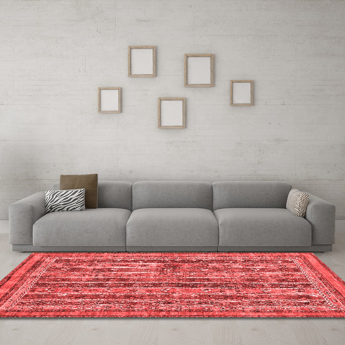 Modern Red Washable Rugs