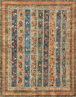 Machine Washable Abstract Camel Brown Rug, wshabs2450