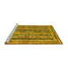 Sideview of Machine Washable Abstract Yellow Modern Rug, wshabs2450yw